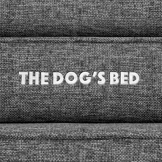 The Dog’s Bed Orthopedic Memory Foam Dog Bed, 2XL Grey Linen, Pain Relief for Arthritis, Hip & Elbow Dysplasia, Post Surgery, Lameness, Supportive, Calming, Waterproof Washable Cover