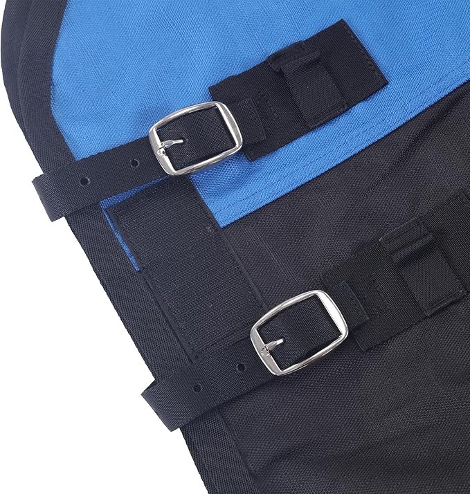 LEAFOREST 1200D Horse Blanket Waterproof Breathable Turnout (no Filling) Standard Neck Horse Sheet Blue Black 78IN