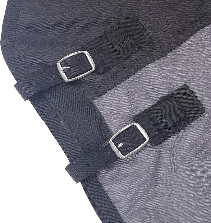 LEAFOREST 1200D Horse Blanket Waterproof Breathable Turnout (no Filling) Standard Neck Horse Sheet Black Grey 81IN
