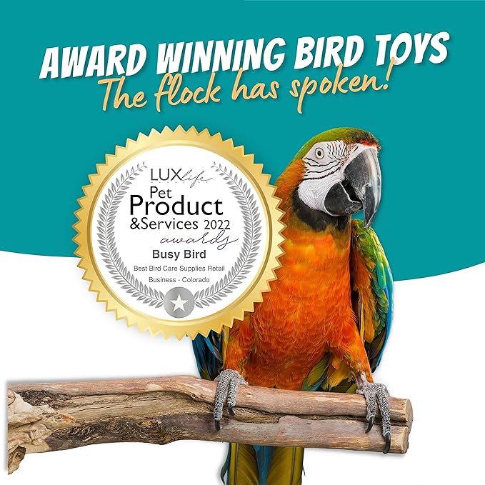 Impossi-Ball Foraging Bird Toy | Treat Dispenser | Promotes Natural Foraging Behavior | Bird Cage Accessories for Medium to Extra Large Birds | Colorful Toys for Parrots, Cockatiel, Parakeets, Macaws