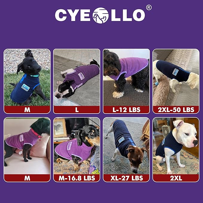 cyeollo 2XL Fleece Dog Sweater, Stretchy Pullover Fleece Vest with Turtleneck Dog Sweatshirt Warm Winter Clothes for Medium to Large Dogs Boy Pet Apparel, Navy Blue XXL