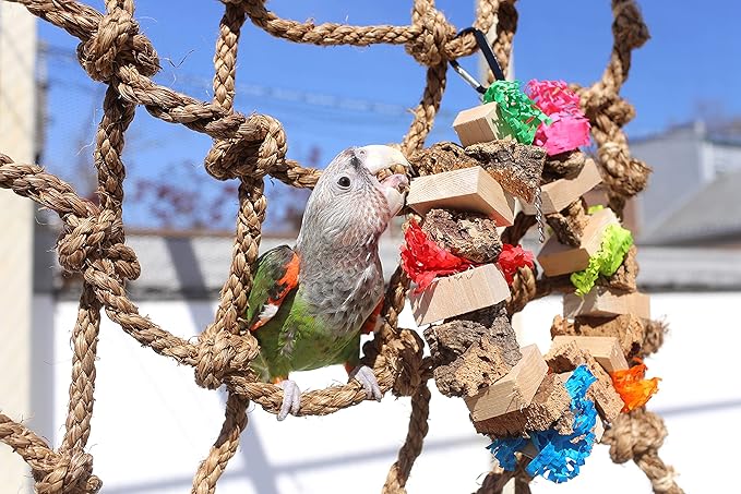 Parrot Climbing Rope Net (Choose Size) (Medium 3x3ft)