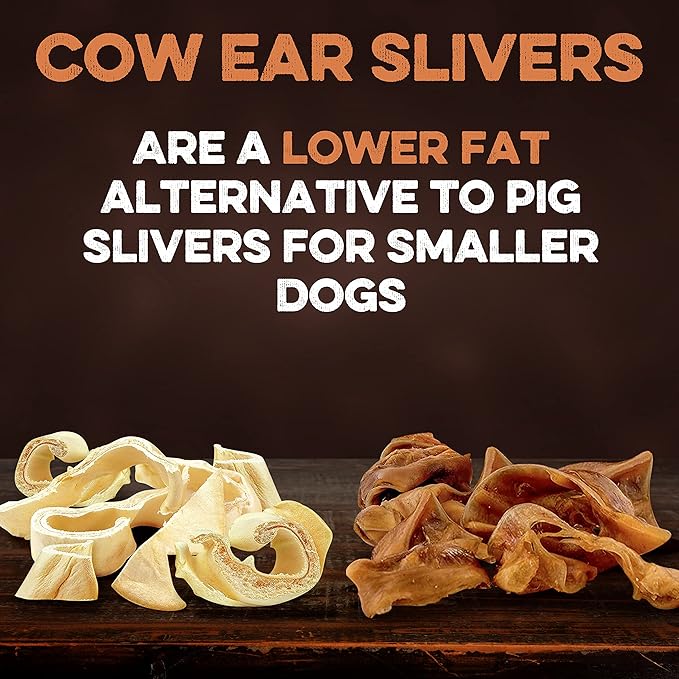 BRUTUS & BARNABY Cow Ears for Dogs – Thick Cut, Grass-Fed Angus Beef, All-Natural No-Rawhide Dog Treat Alternative