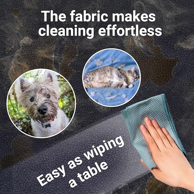 Dog Car Seat for Small and Medium Dogs, Easy to Clean Pet Booster Bed with Calming Cushion, Waterproof Travel Carrier for Cats and Puppies with Storage Pocket Up to 25lb, Camel