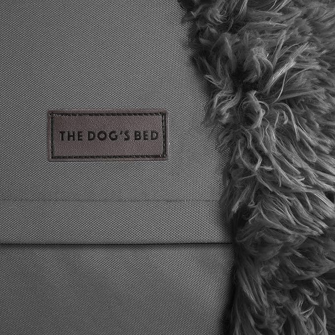 The Dog’s Bed Sound Sleep Donut Dog Bed, Small Steel Grey Fur Calming Nest Bed