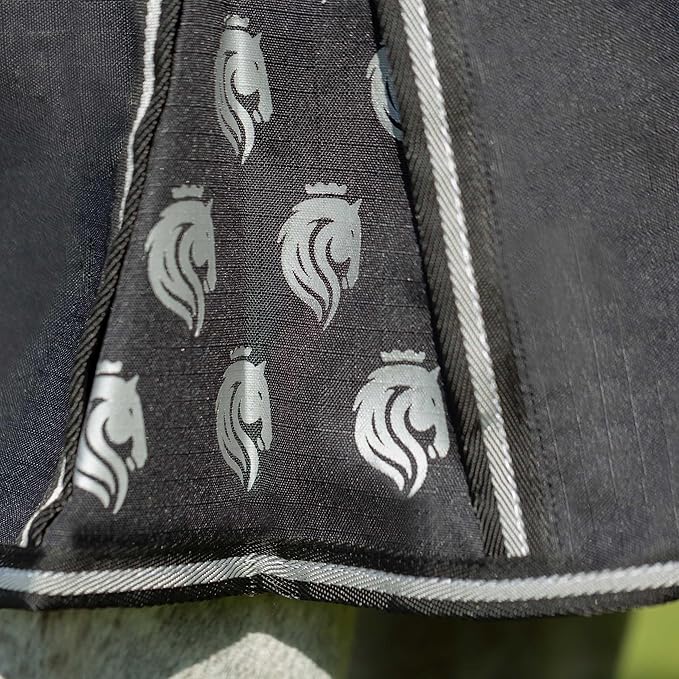 Equinavia Norse No Fill Horse Rain Blanket (0g) | Waterproof Lightweight Turnout Sheet - Black - 66 in - Black - 84 in