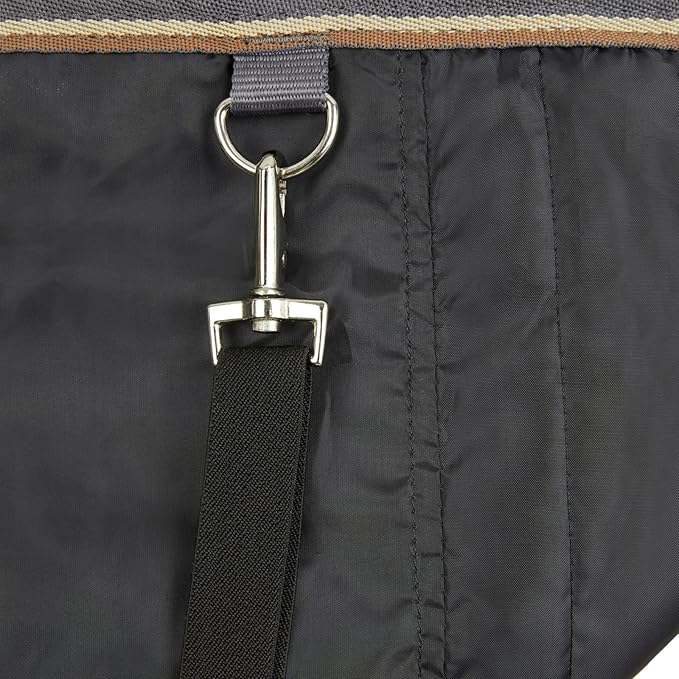 HORZE Glasgow Lightweight Waterproof Horse Turnout Blanket (100g Fill) - Blackened Pearl - 81 in