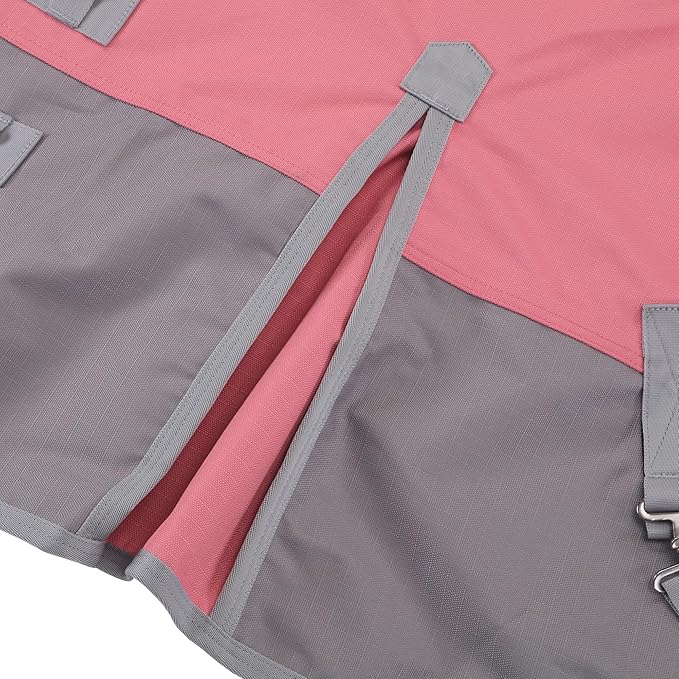 LEAFOREST 1200D Horse Blanket Waterproof Breathable Turnout (no Filling) Standard Neck Horse Sheet Pink Grey 81IN