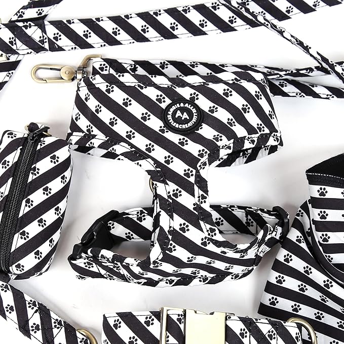 Angie and Allie Organic Cotton Dog Harness,No Pull Pet Harness with Leash D-Ring,Adjustable Soft Padded Dog Vest,Comfortable,Sustainable,Breathable and Stylish for Your Canine Companion