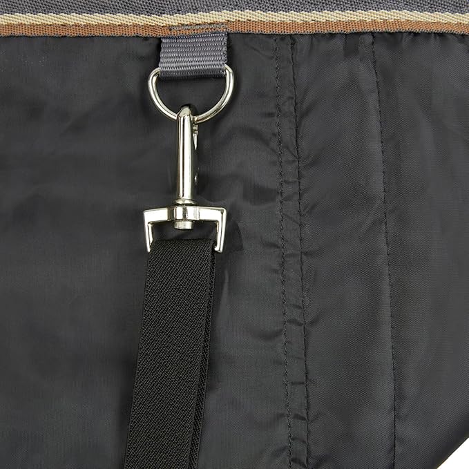 HORZE Glasgow Lightweight Waterproof Horse Turnout Blanket (100g Fill) - Blackened Pearl - 81 in