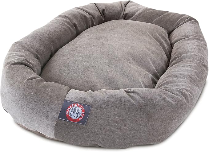 Majestic Pet Villa 40 Inch Shredded Memory Foam Dog Bed for Large Sized Dogs 40x29x9 Inch–Orthopedic Dog Bed with Removable Washable Cover-Washable Large Pet Bed with Head Support-Vintage