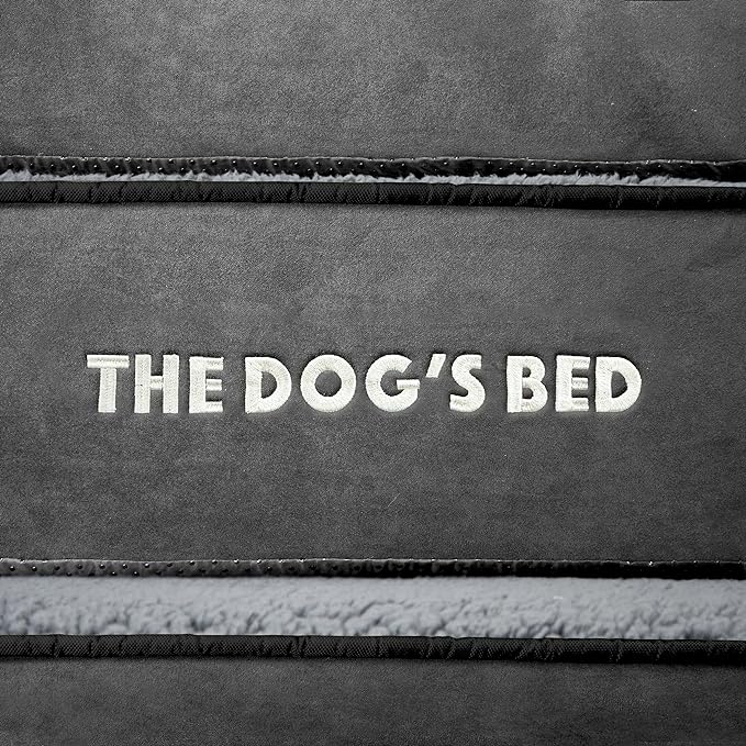 The Dog’s Bed, Orthopedic Standard Foam Waterproof Dog Bed with Standard Support, Medium Grey Plush, Waterproof, Supportive Dog Bed with Replaceable Covers, Veterinary Approved
