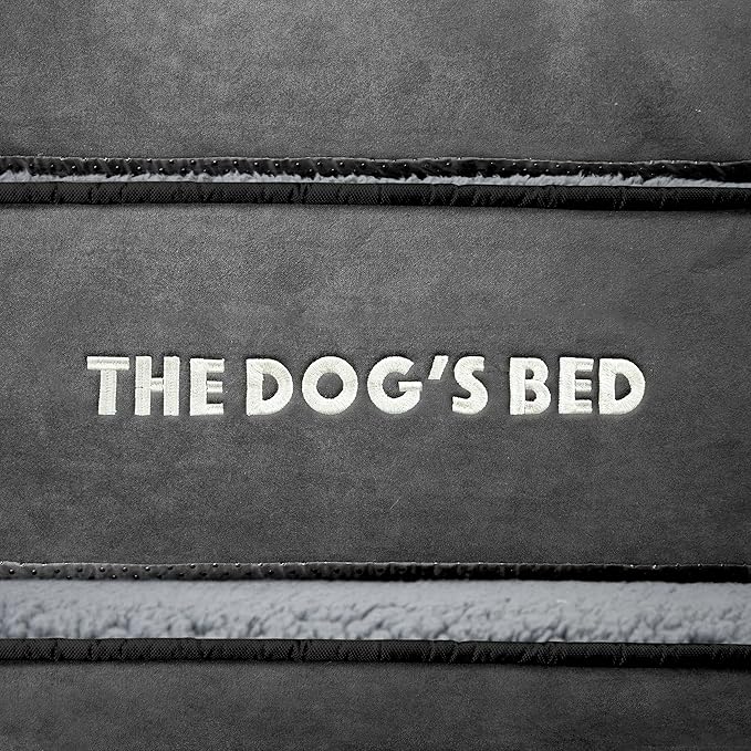 The Dog’s Bed Orthopedic Memory Foam Dog Bed, 2XL Grey Plush, Pain Relief for Arthritis, Hip & Elbow Dysplasia, Post Surgery, Lameness, Supportive, Calming, Waterproof Washable Cover