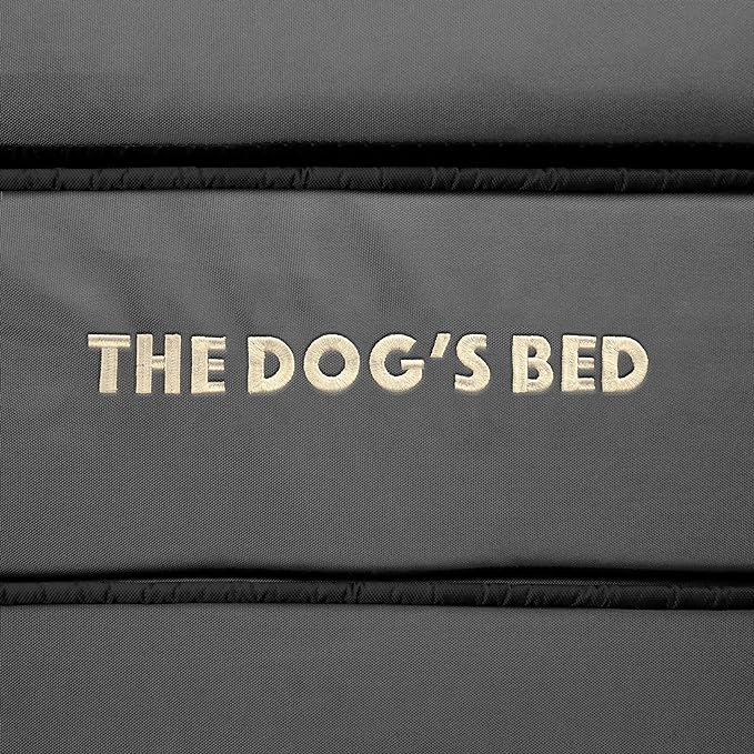 The Dog’s Bed Orthopedic Headrest Dog Bed Med Grey/Black, Memory Foam, Pain Relief: Arthritis, Hip & Elbow Dysplasia, Post Surgery, Lameness, Waterproof Washable Cover