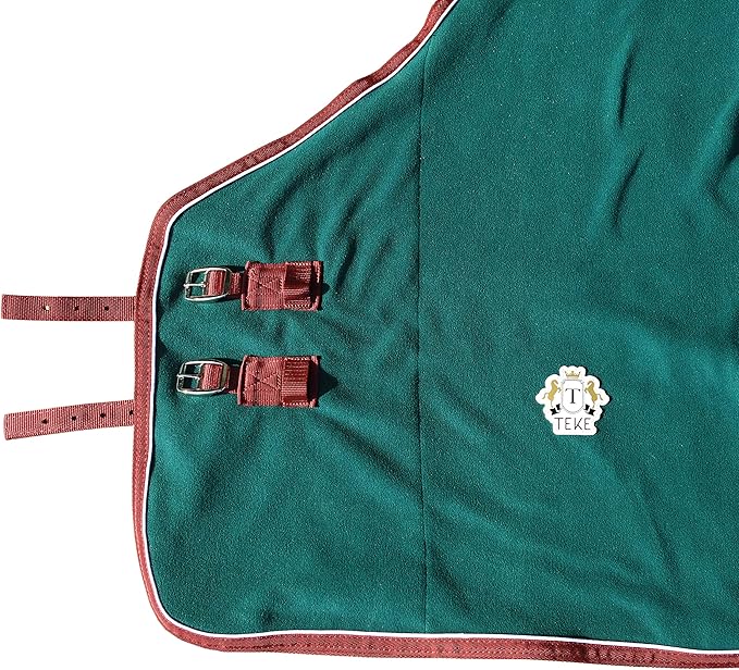 T TEKE Fleece Cooler with Double Side Anti-Pilling for Horse Cooling and Drying Workout/Bath, or as a Blanket Liner for Chilly Weather