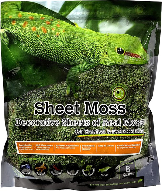 Galápagos (05248) Sheets of Real Moss, 8-Quart, Natural,Green