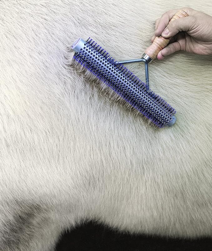 Weaver Leather Livestock Wide Range Brush,69-6013, Silver/Purple